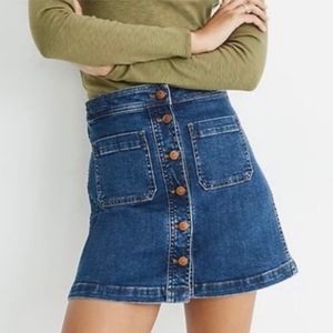MADEWELL A-Line demin mini with patch pockets